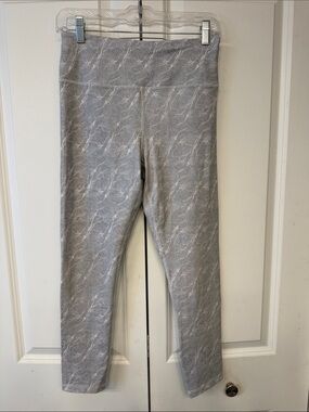 ZYIA Gray Marble-Print Leggings
